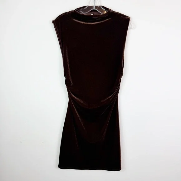 Reformation Alden Knit Dress in Chocolate Velvet Size S - Picture 4 of 14